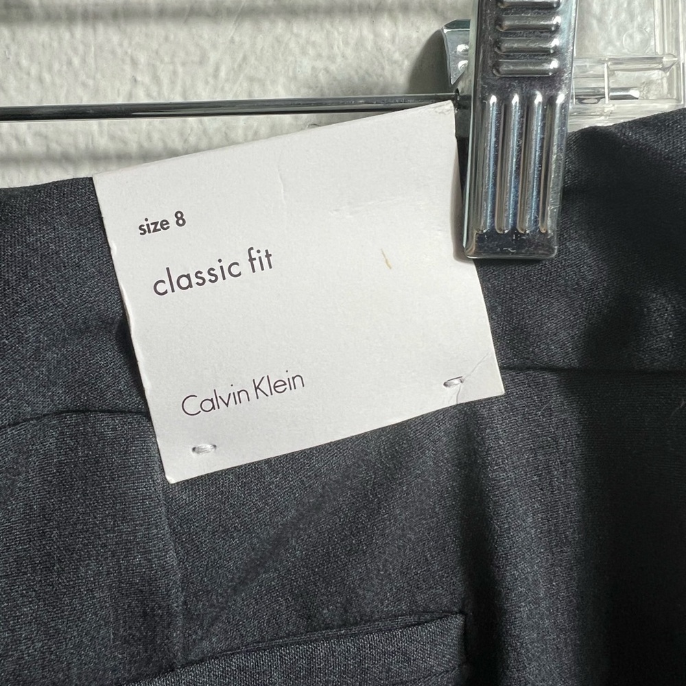 Calvin Klein Women's Classic Charcoal Fit Straight Leg. S 8 NWT - Picture 6 of 13
